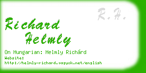 richard helmly business card